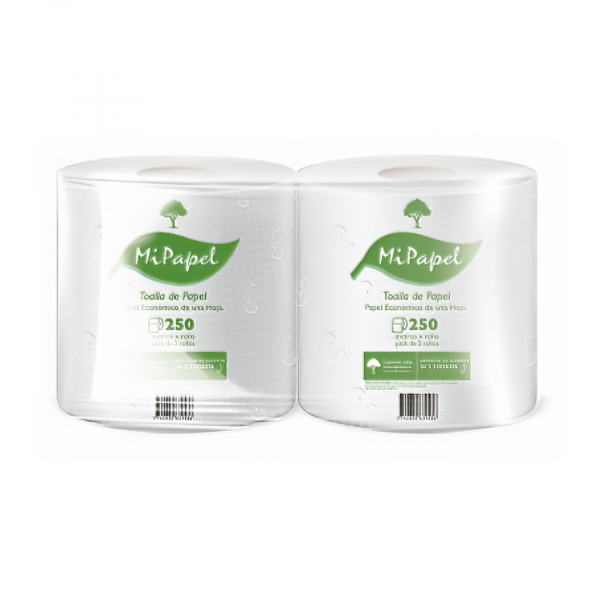 Toalla Mi Papel H/S 250 Mts. Pack 2 Unidades