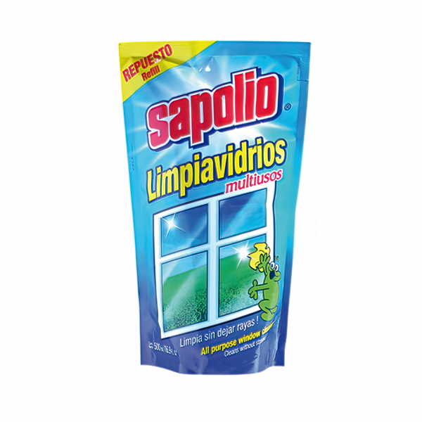 Limpia Vidrios Sachet Sapolio 500 Ml.