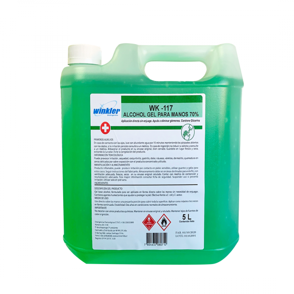 Alcohol Gel 5 lts WINKLER