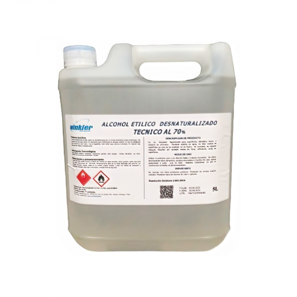 Alcohol Etilico Desnaturalizado 70% 5 Lts WINKLER