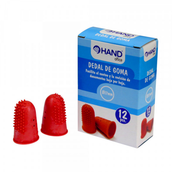 Dedal de goma 17 mm. Hand Pack 12 Unidades