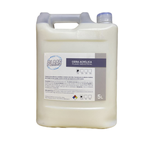 Cera Acrílica Incolora 10% 5 Lts. Plaas